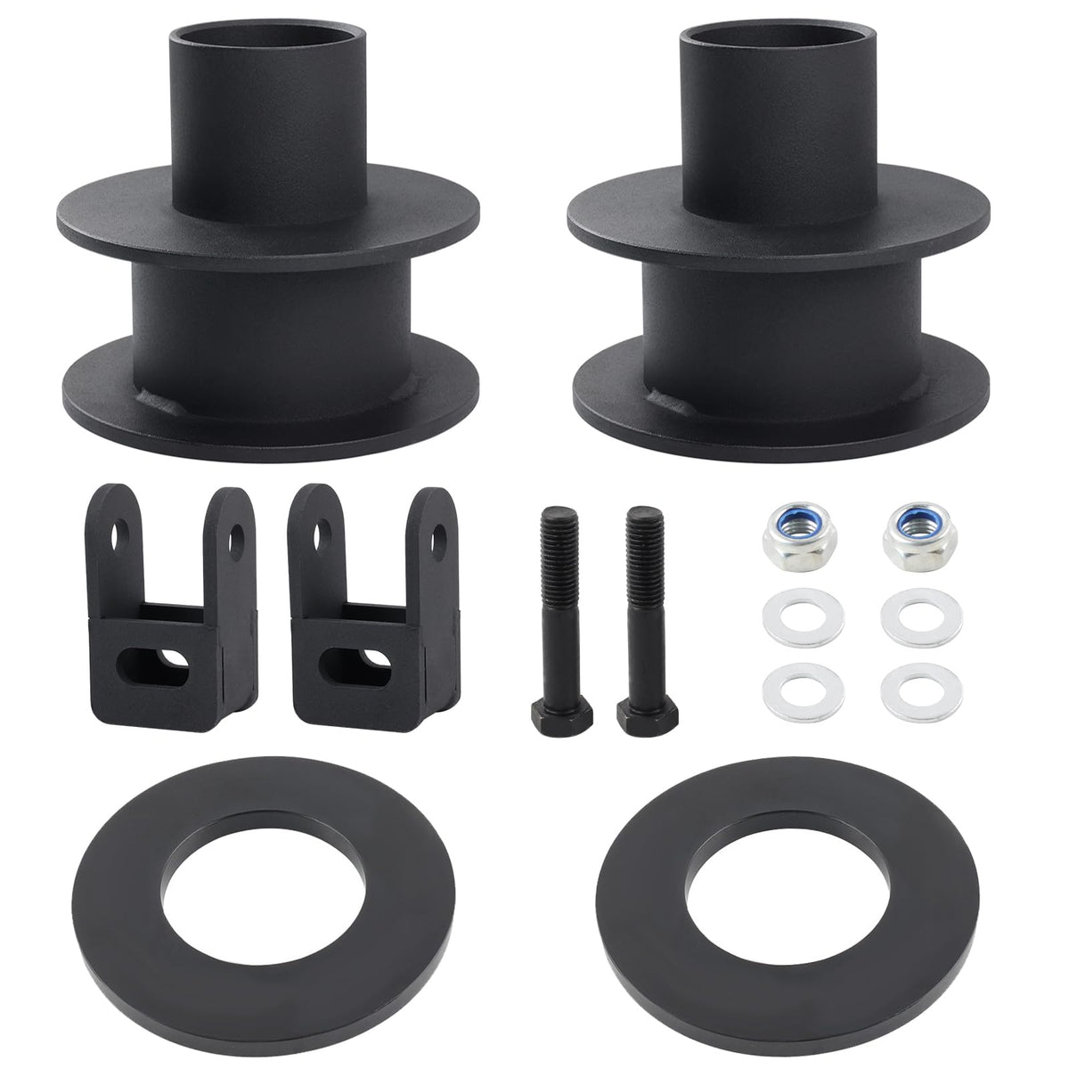 RiAiCiING 3-inch front leveling kit improves stance and tire clearance for Ford F-250/F-350 4WD.