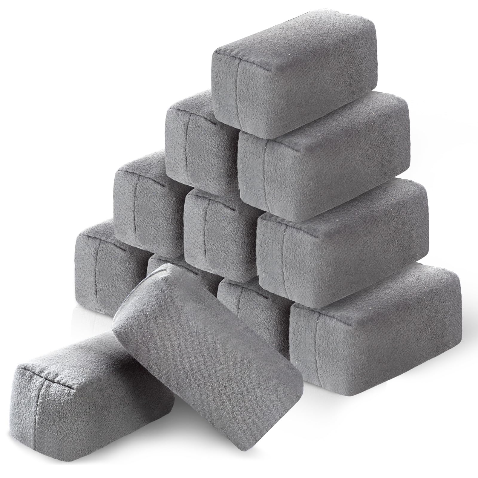 Riakrum 12-pack microfiber applicator pads in suede for precise ceramic coating application on cars.