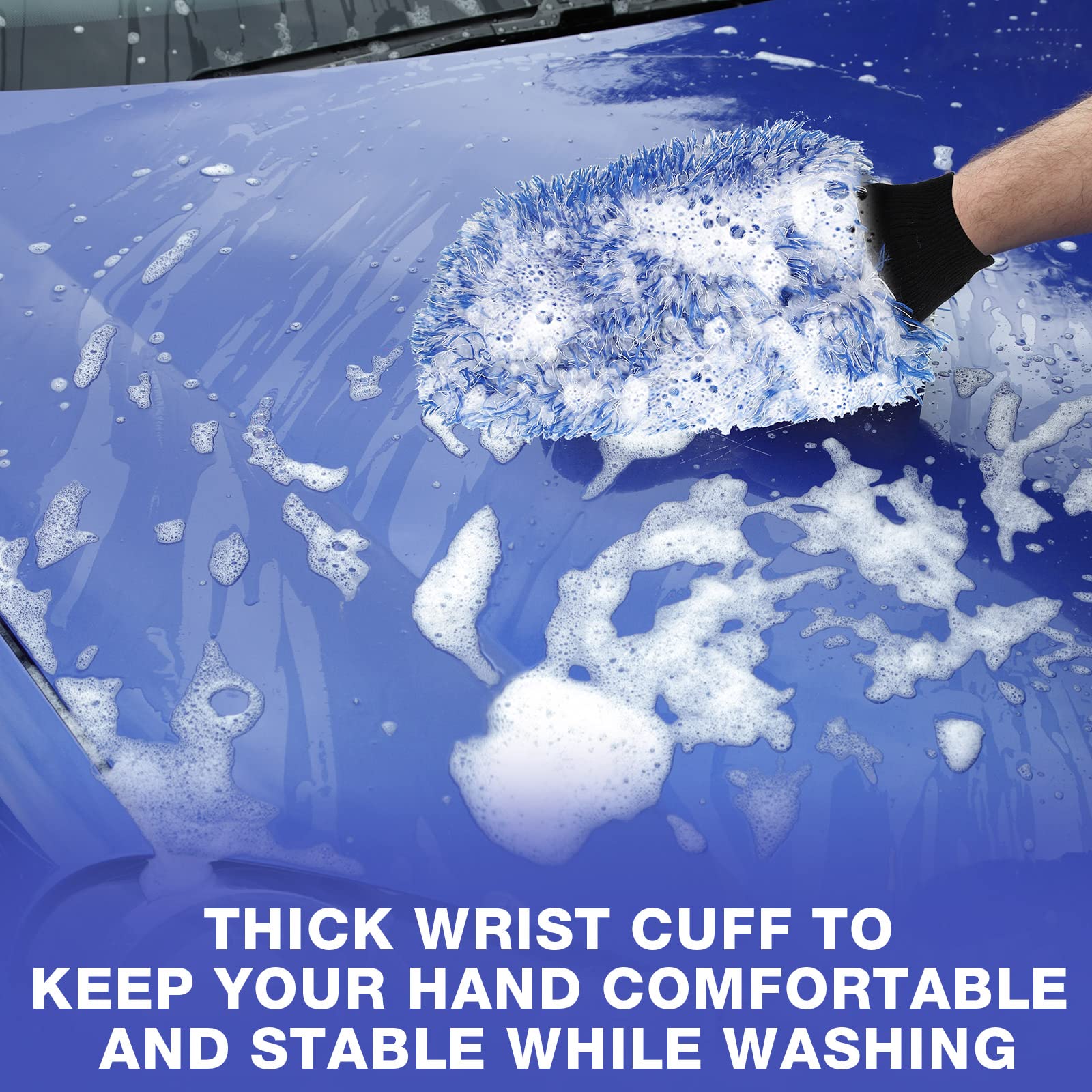 Riakrum mitt showing high absorbency and water holding capacity.