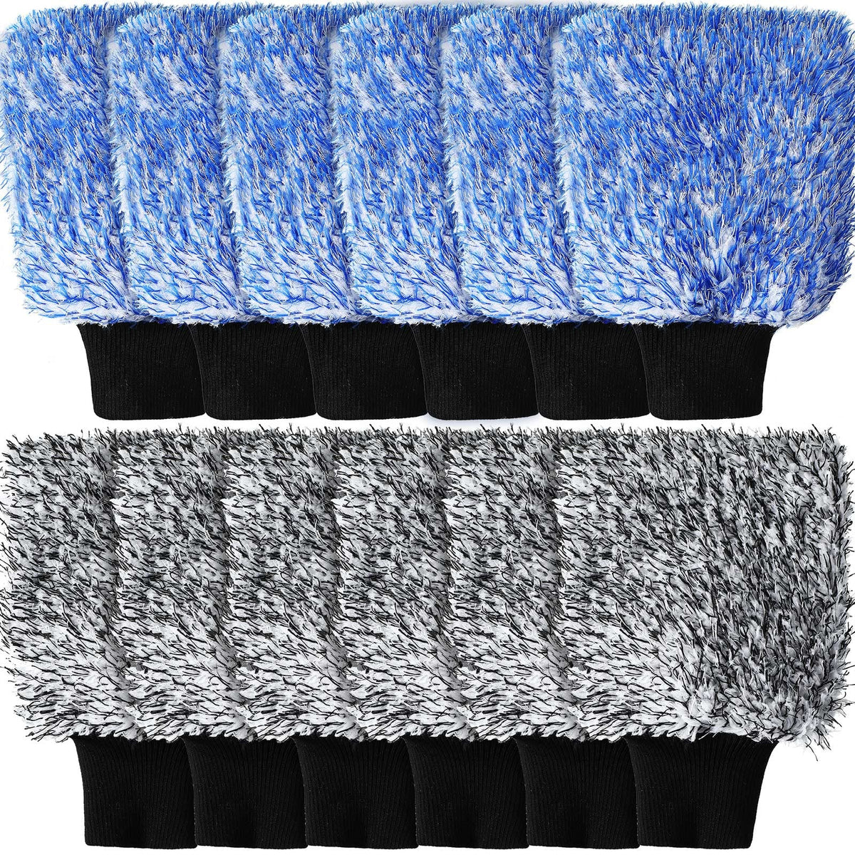 Riakrum dual-color car wash mitts with soft microfiber for scratch-free cleaning.