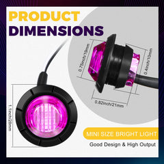Riakrum round LED marker light for rear trailer, waterproof and durable.