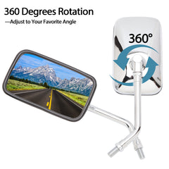 Rich Choices aluminum stem chrome mirror with sturdy support for daily commuting