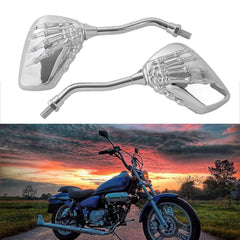 Rich Choices chrome skull mirror left 10mm with adjustable angles