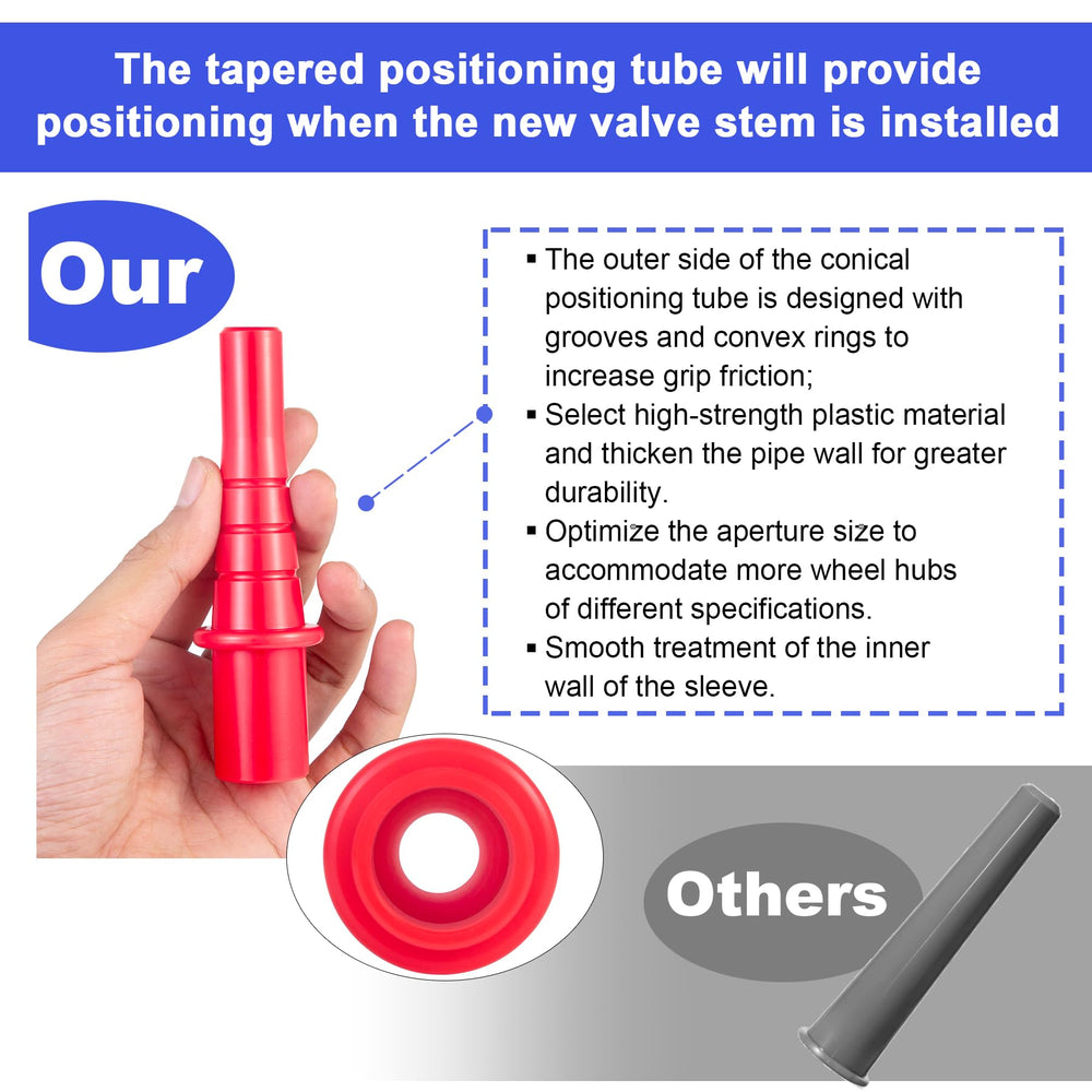 Richcat T-shaped hook removes damaged valve cores quickly.
