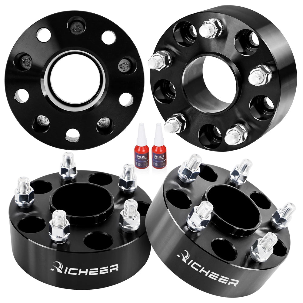 Richeer 2in spacers kit with 5x5 pattern for Wrangler and Grand Cherokee enhances stability.