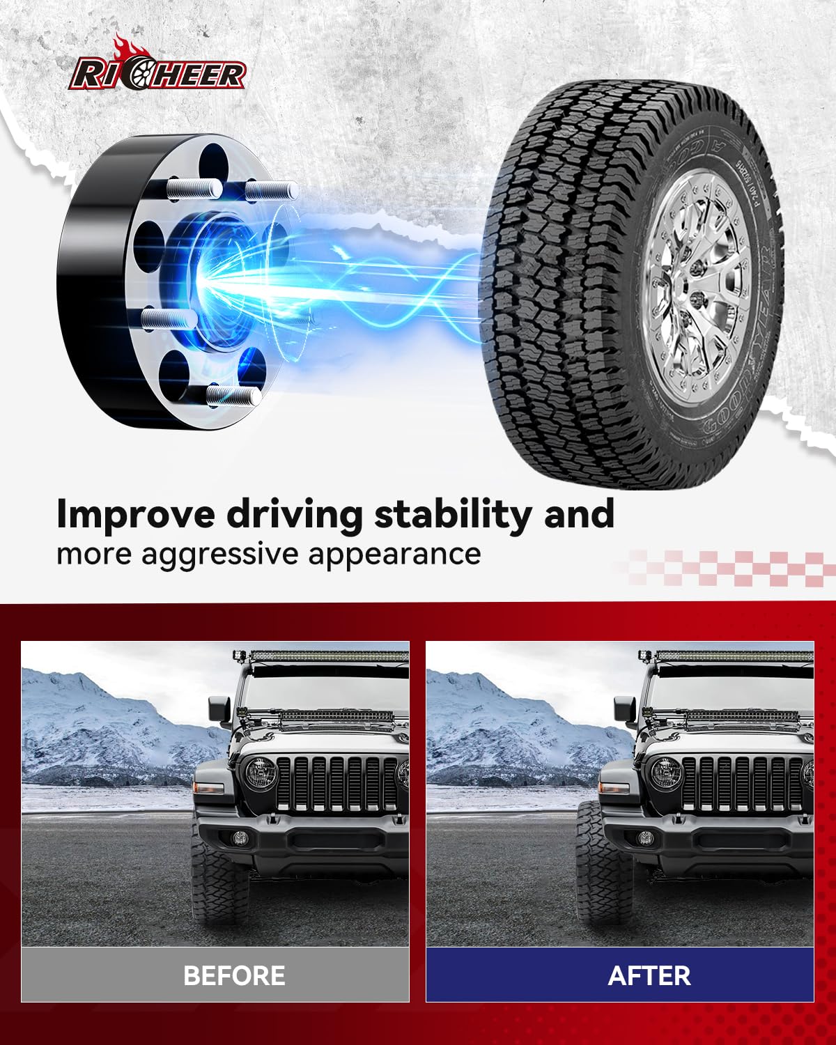 Richeer 2in spacer with anodized finish for corrosion resistance
