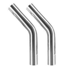 Richeer 45-degree 3in exhaust bend in polished stainless steel for smooth routing.