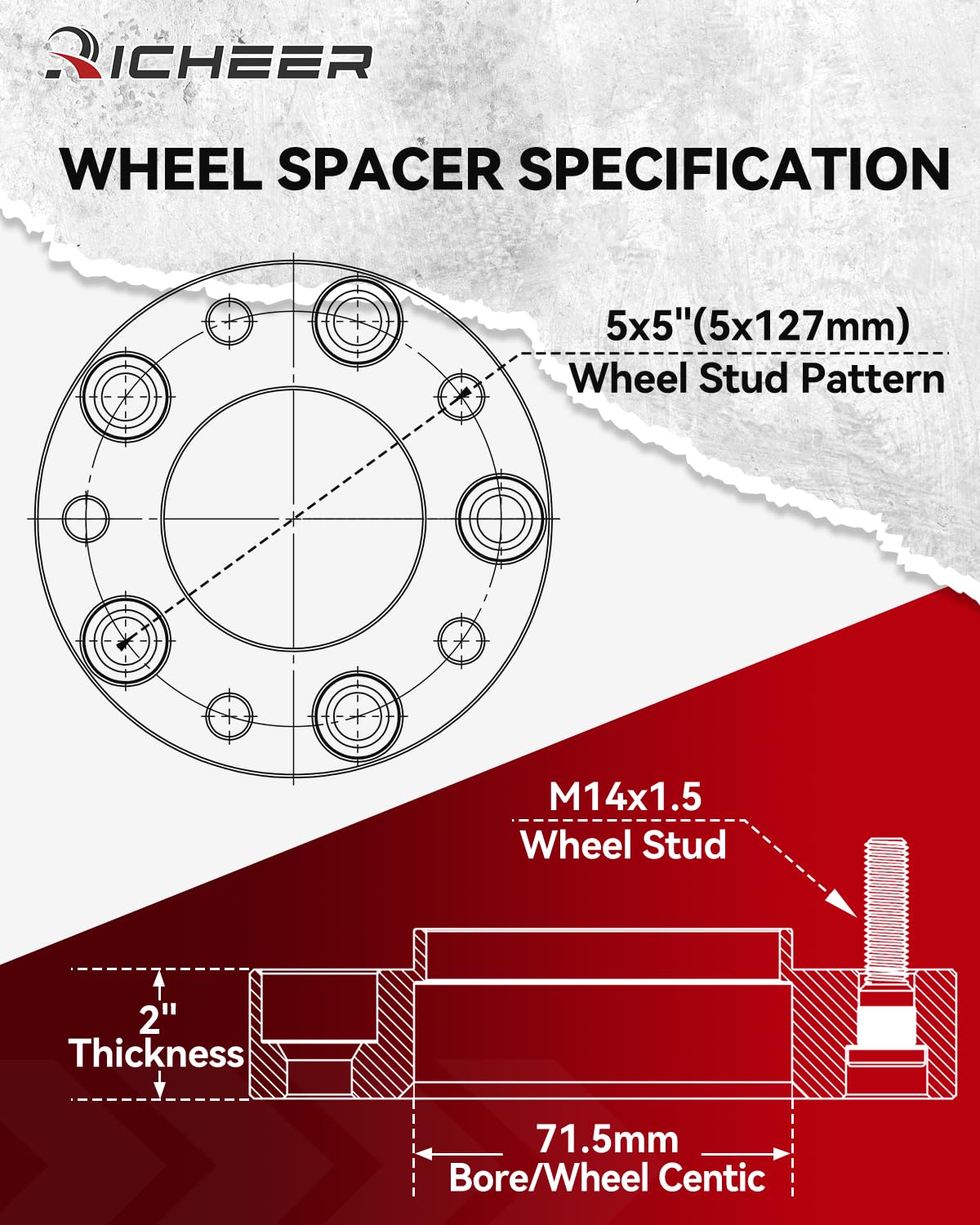 Richeer CNC-machined spacers ensure tight tolerances for hub alignment.