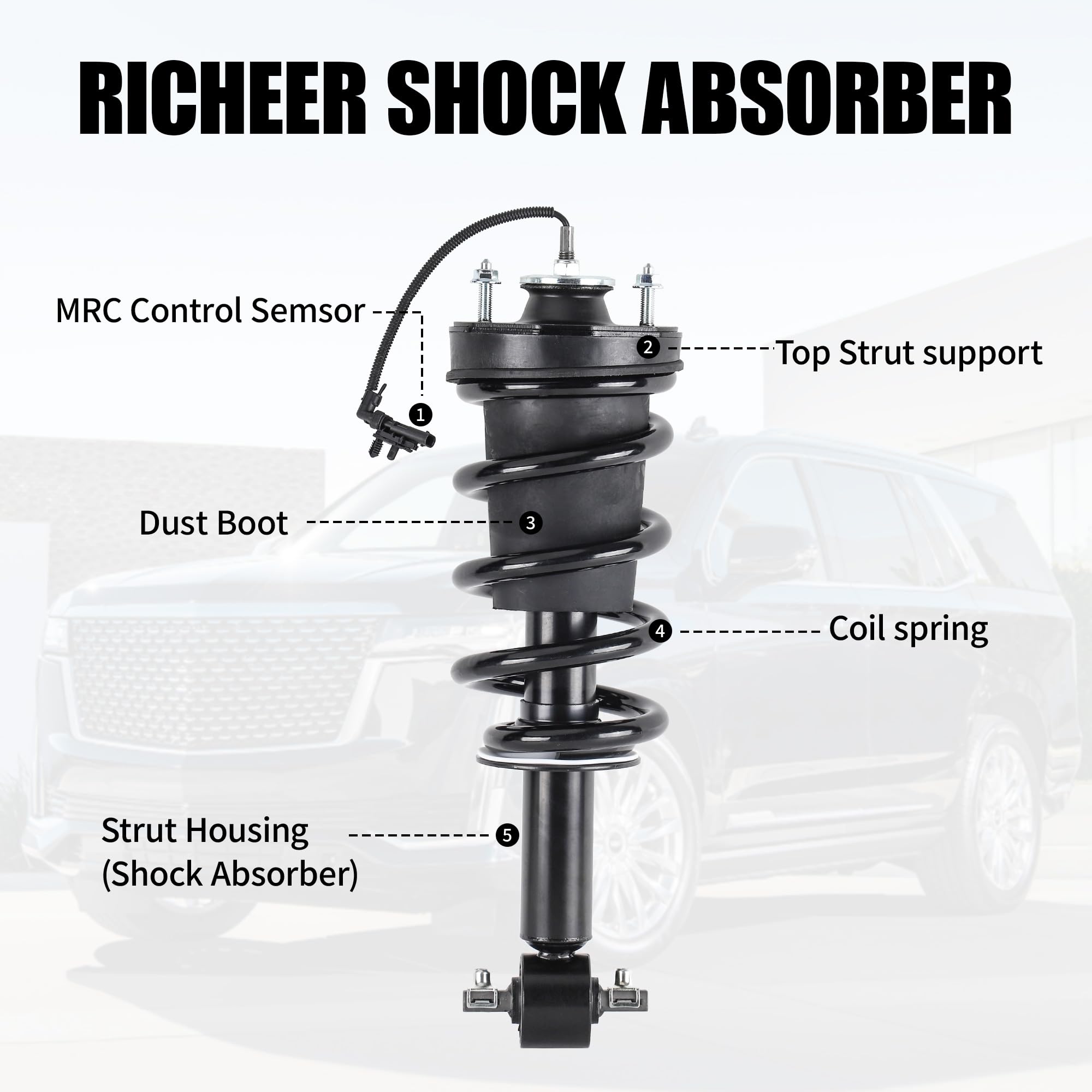 Richeer compatibility for 2015-2022 Escalade and Tahoe showcases broad vehicle fit.