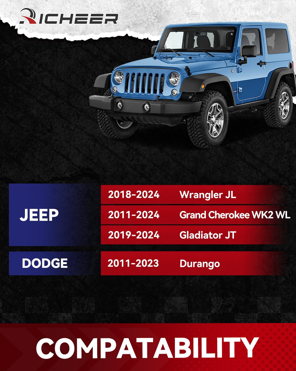 Richeer forged 6061-T6 spacers offer durable, precision-made fit.