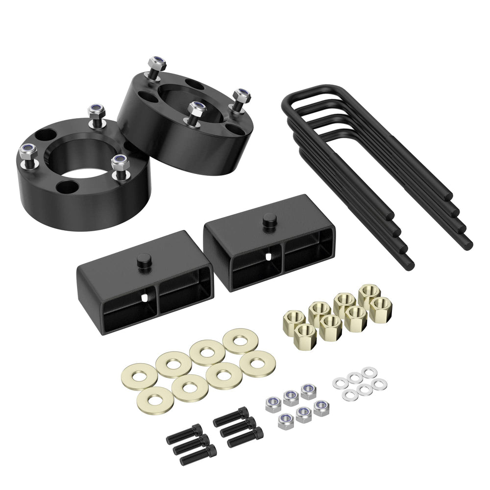 Richeer front 3-inch lift on Silverado 1500 enhances ground clearance for rugged terrain.