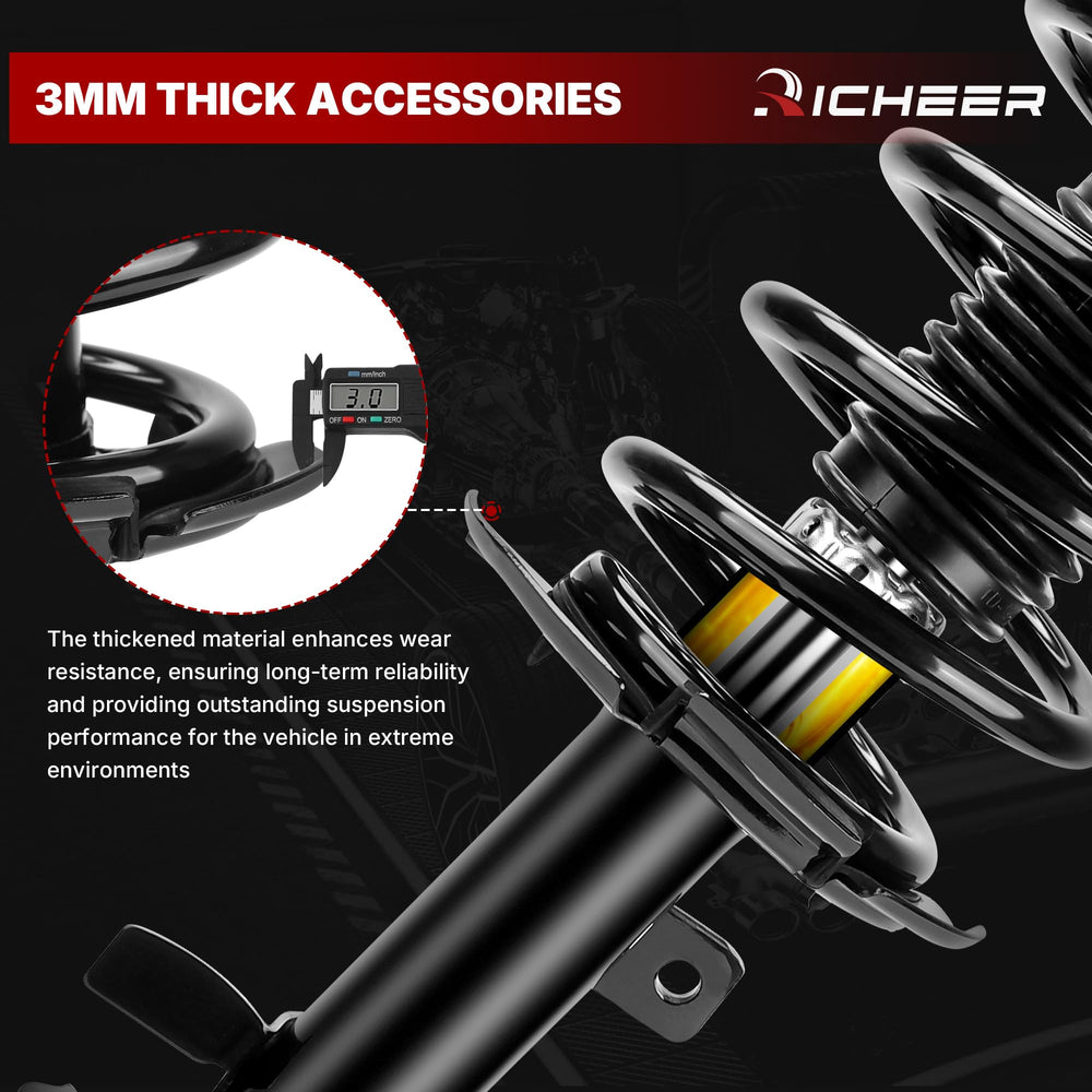 Richeer welded casing on front strut emphasizing corrosion resistance and durability