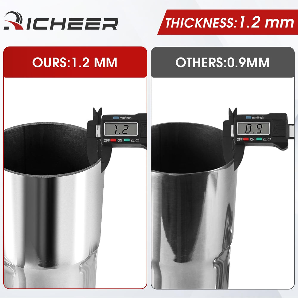 Richeer packaged exhaust pipes arrive protected for safe shipping.
