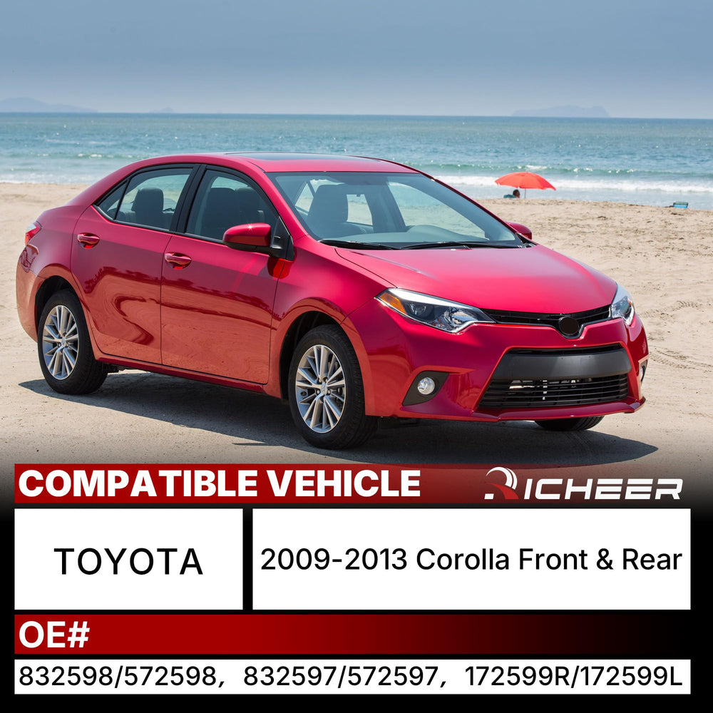 Richeer rear strut assembly for Corolla smooths bumps and improves handling.
