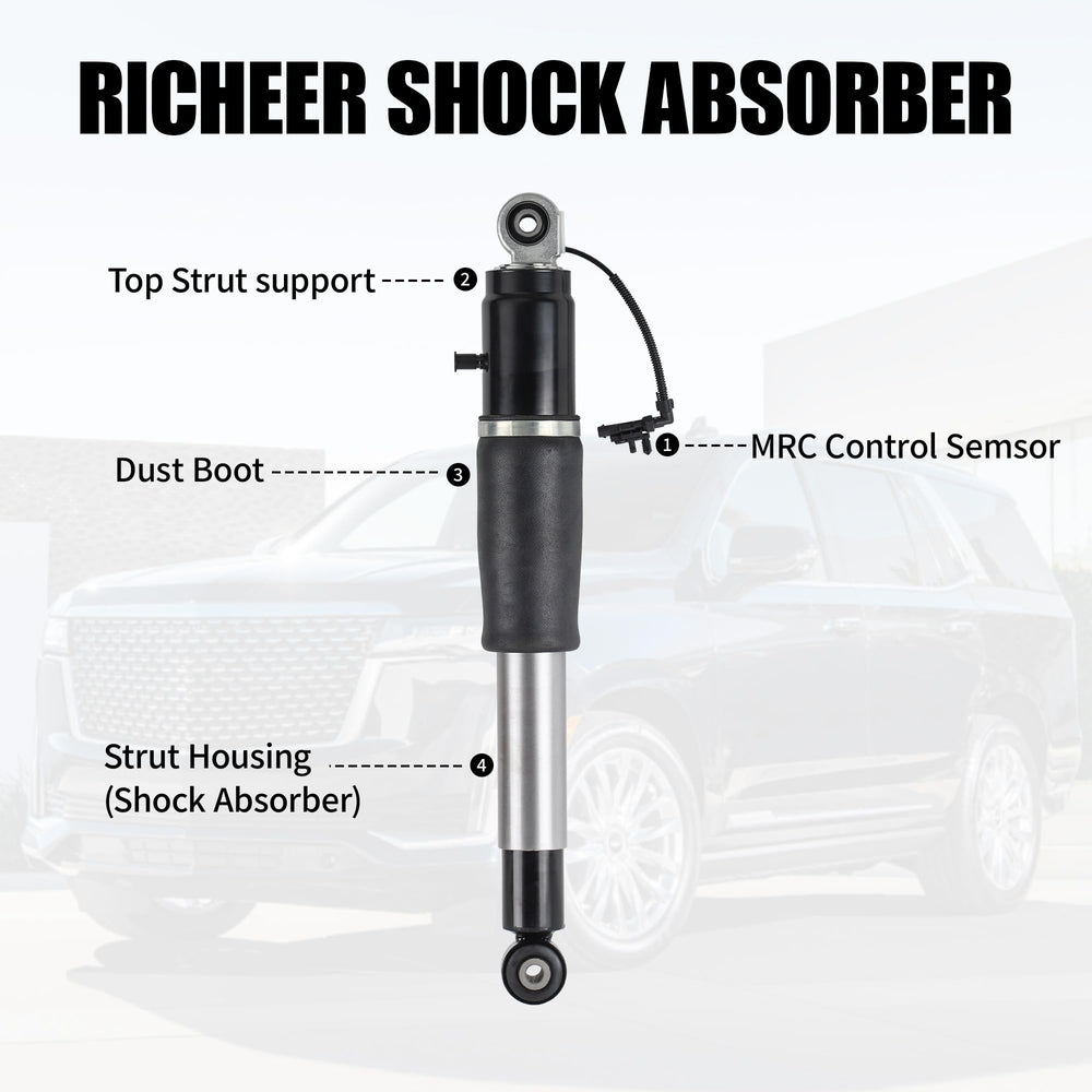 Richeer rear-strut shock absorber for Yukon XL supports heavy loads with steady handling