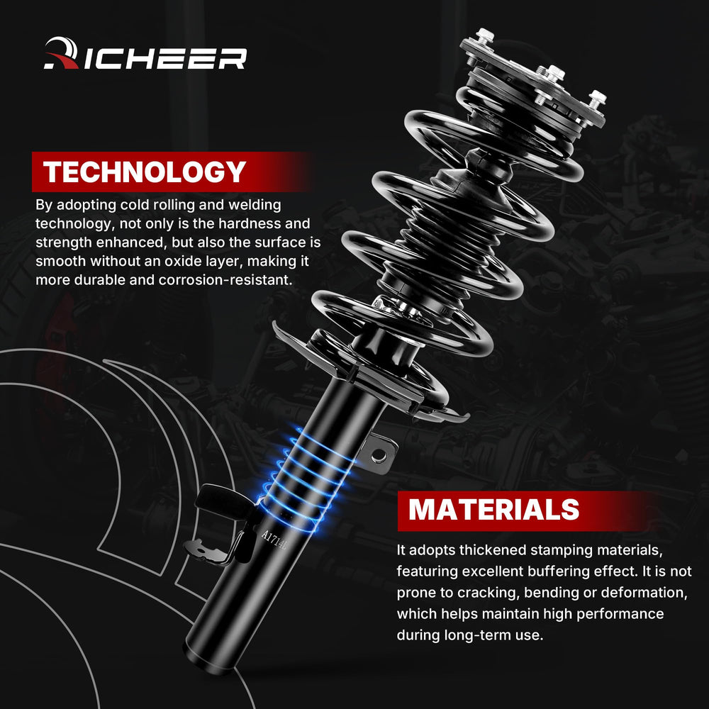 Richeer coil spring detail highlighting strong stiffness and durability during use