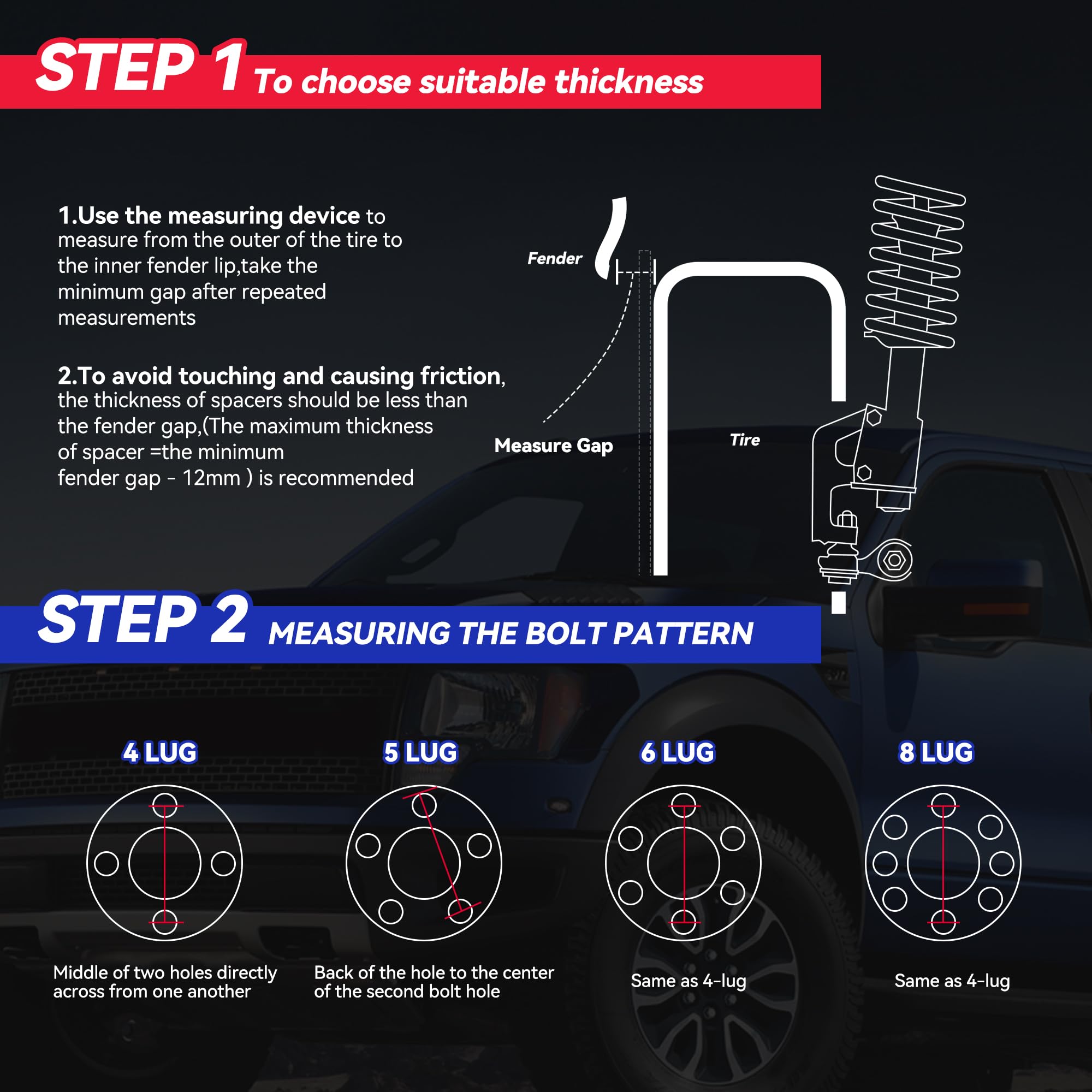 Richeer spacer improves traction and handling on the road