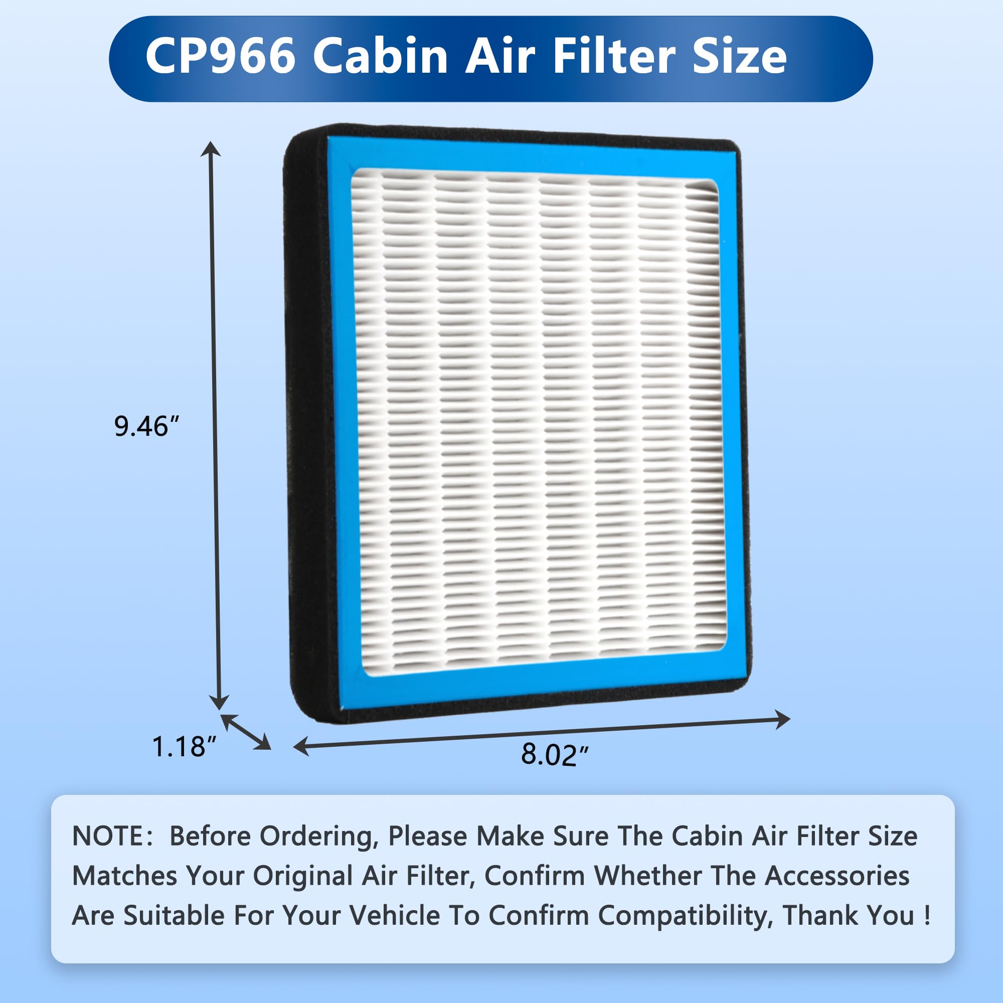 RICHWEI CP966 quality assurance stamp indicating tested filtration performance.