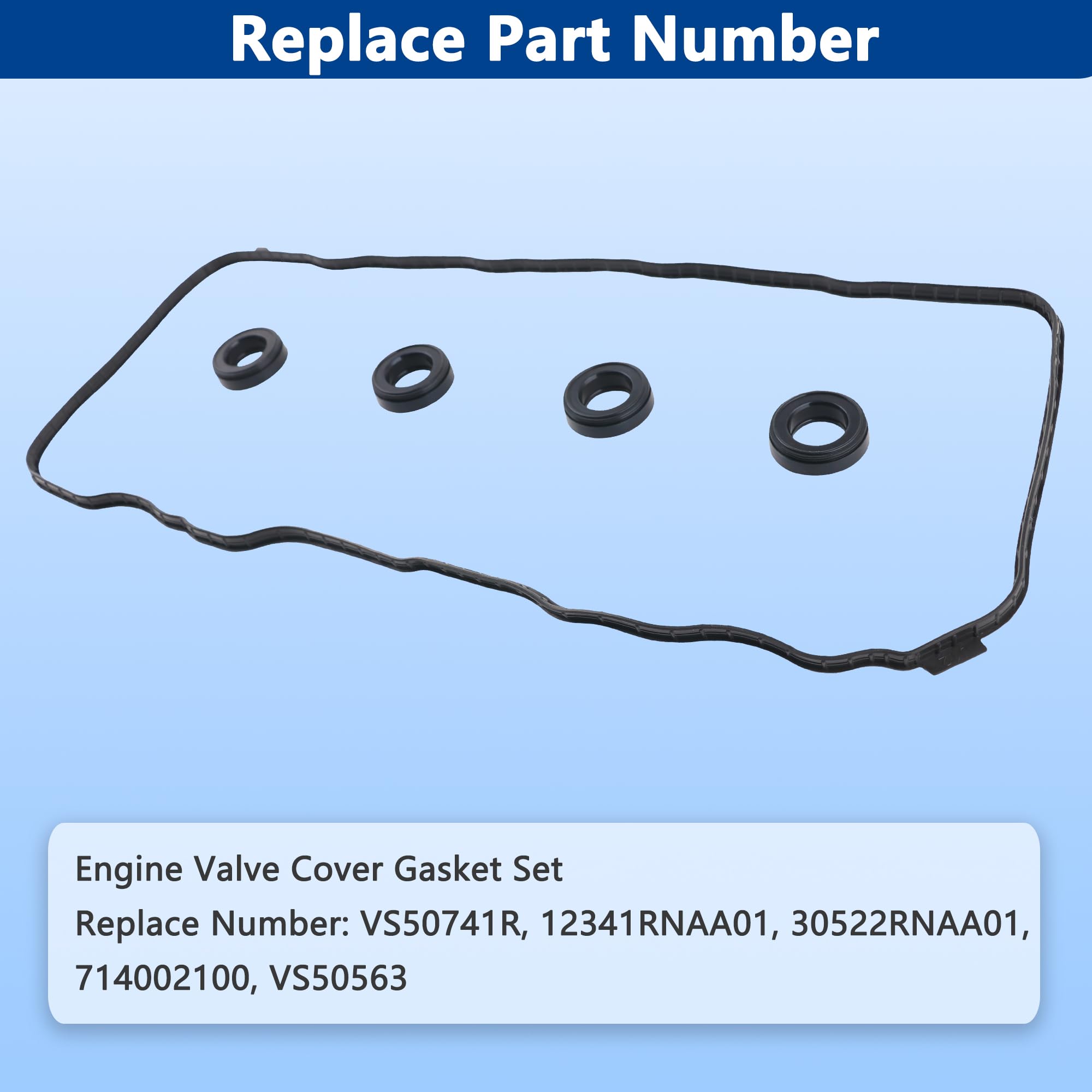 RICHWEI VS50741R gasket set for Acura ILX 2.0L valve cover supports durable engine sealing