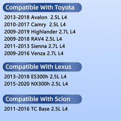 Gasket set for Toyota Highlander 2.7L; durable seal under engine heat and vibrations.