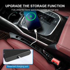 Ricozoda car seat gap filler with phone holder supports charging on the go