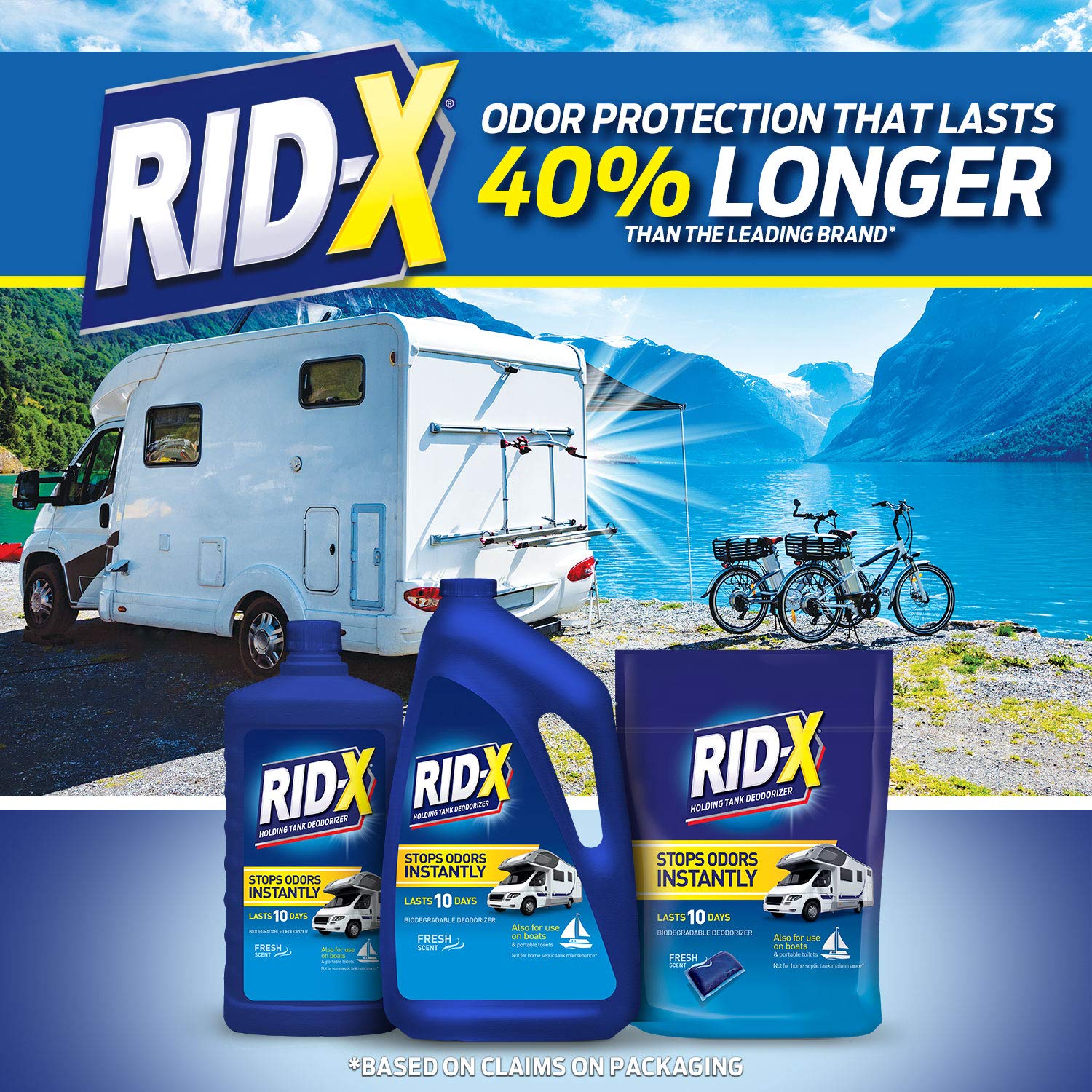 Rid-X septic tank treatment pacs help break down waste in holding tanks.
