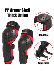 RIDBIKER chest protector front-back PP shell with breathable mesh for cool comfort.