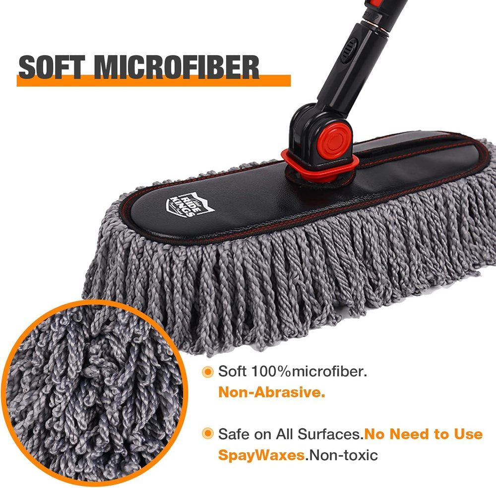 RIDE KINGS desert-friendly dusting option saves water by dry cleaning.