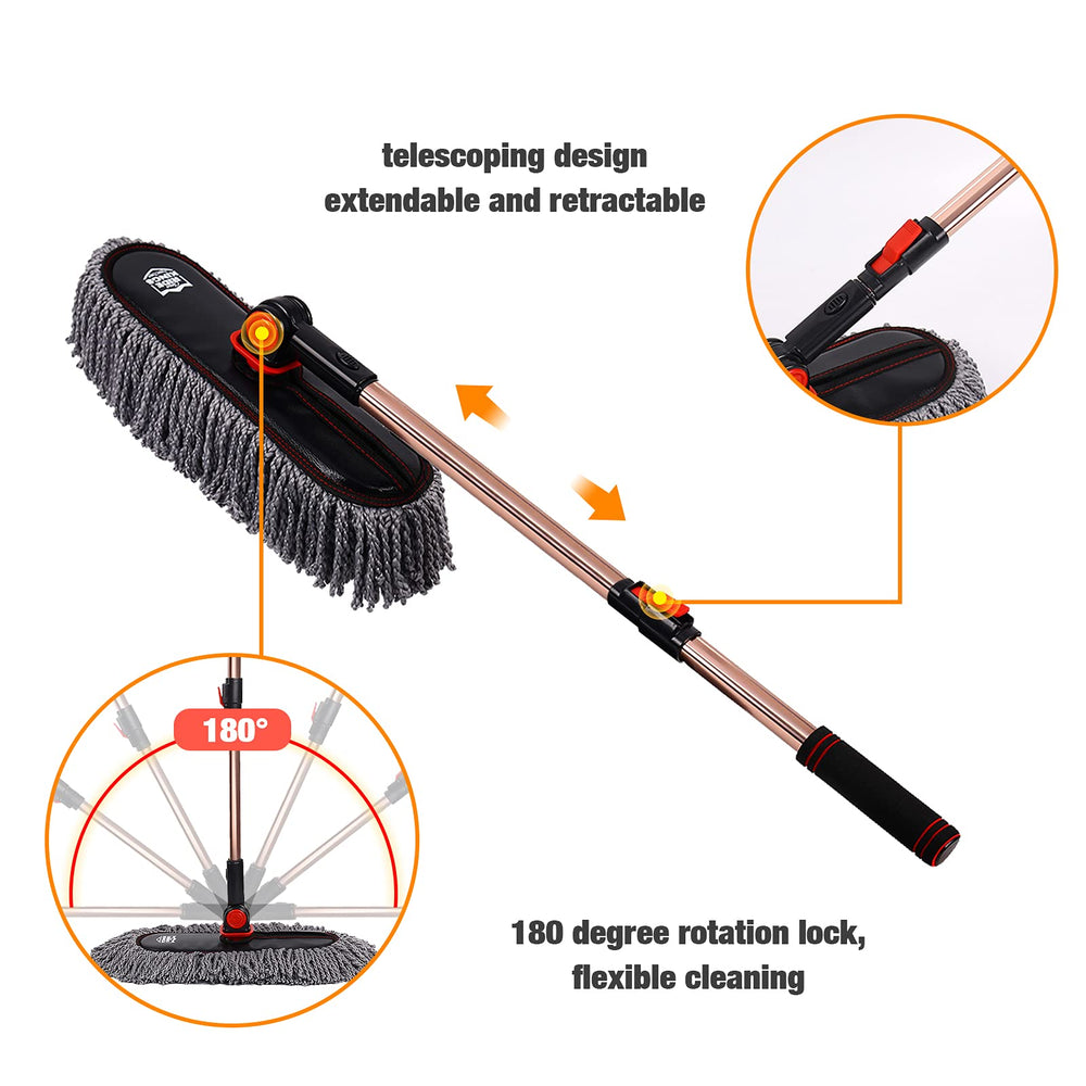 RIDE KINGS Dry-use dust removal design eliminates water use while sweeping dust.