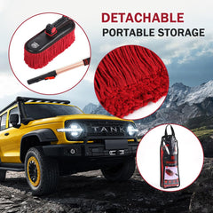 Ride Kings duster head rotates for multi-angle cleaning.