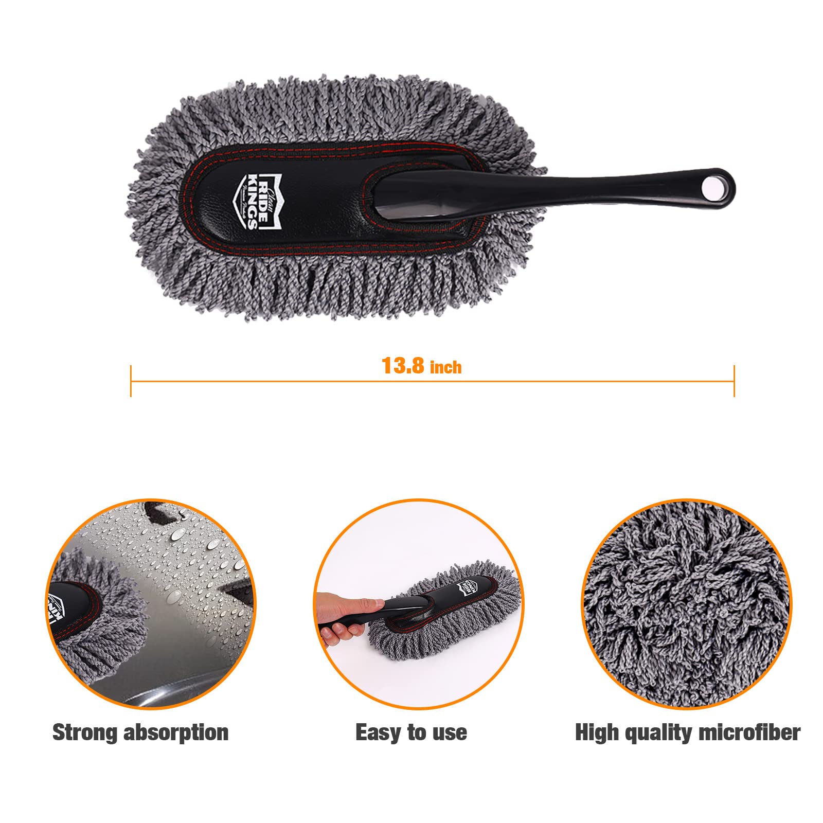 RIDE KINGS Small brush tackles tight spots on vehicles for precise detailing.