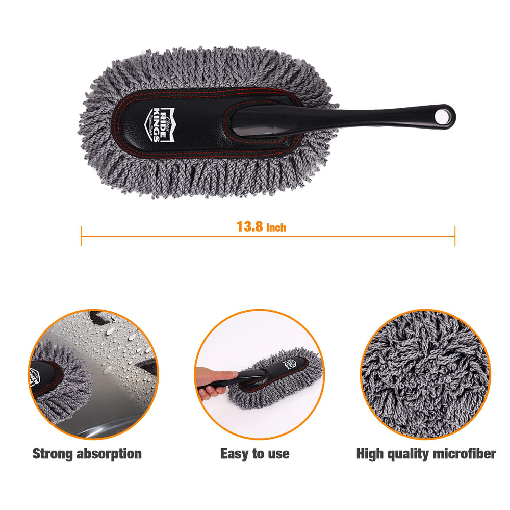 RIDE KINGS Small brush tackles tight spots on vehicles for precise detailing.