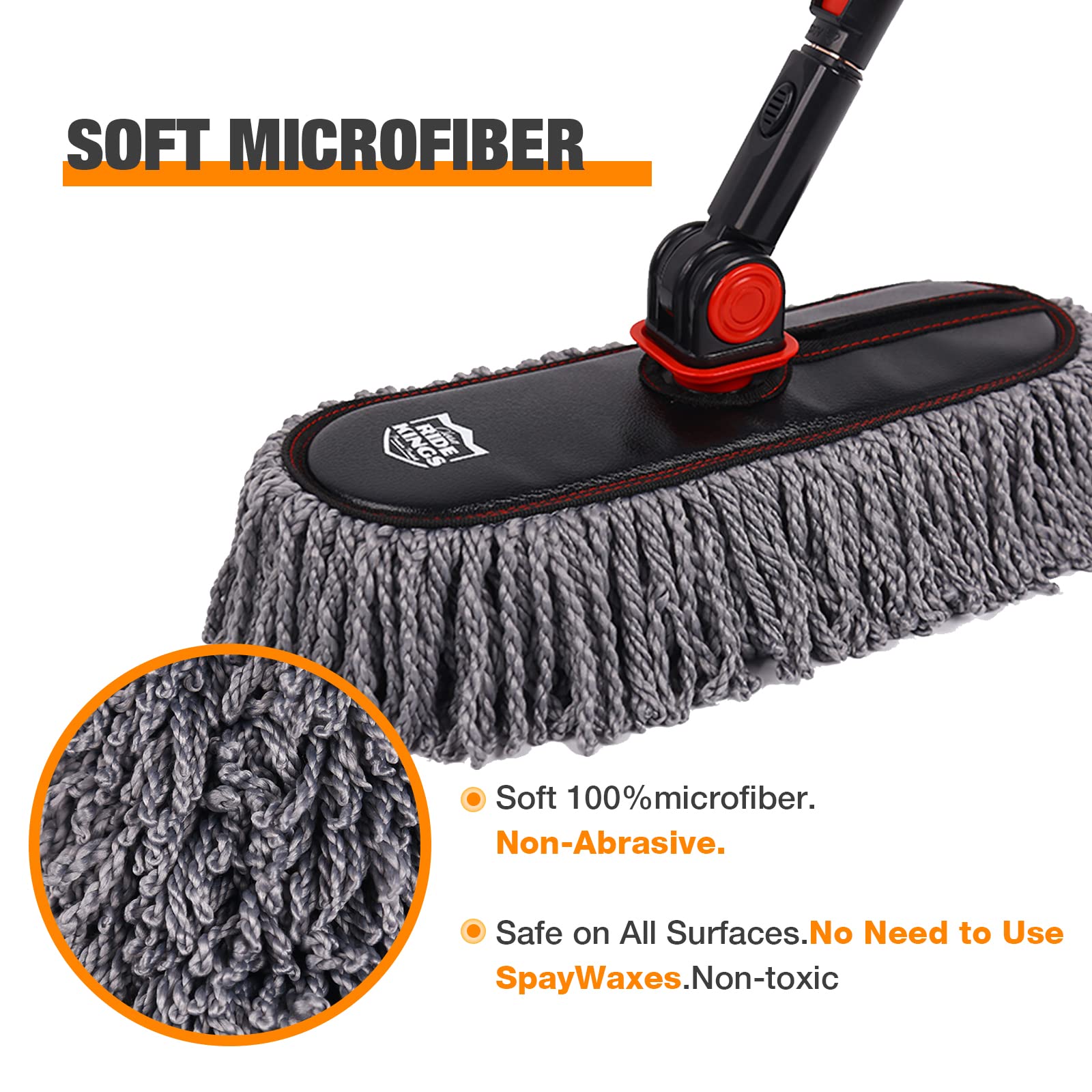 RIDE KINGS Soft microfiber threads protect paint and glass from scratches.
