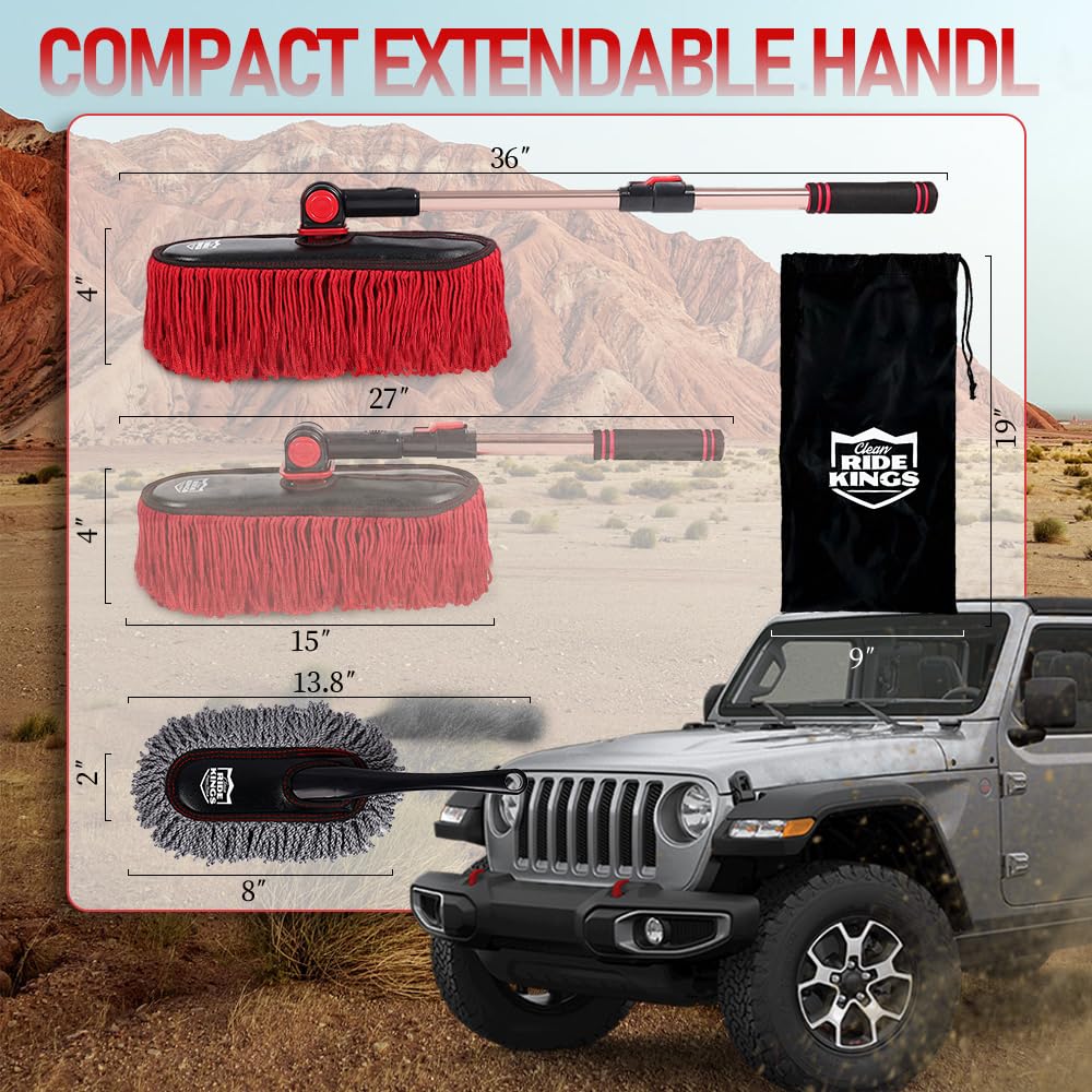 RIDE KINGS wax cotton exterior duster for waterless dust absorption
