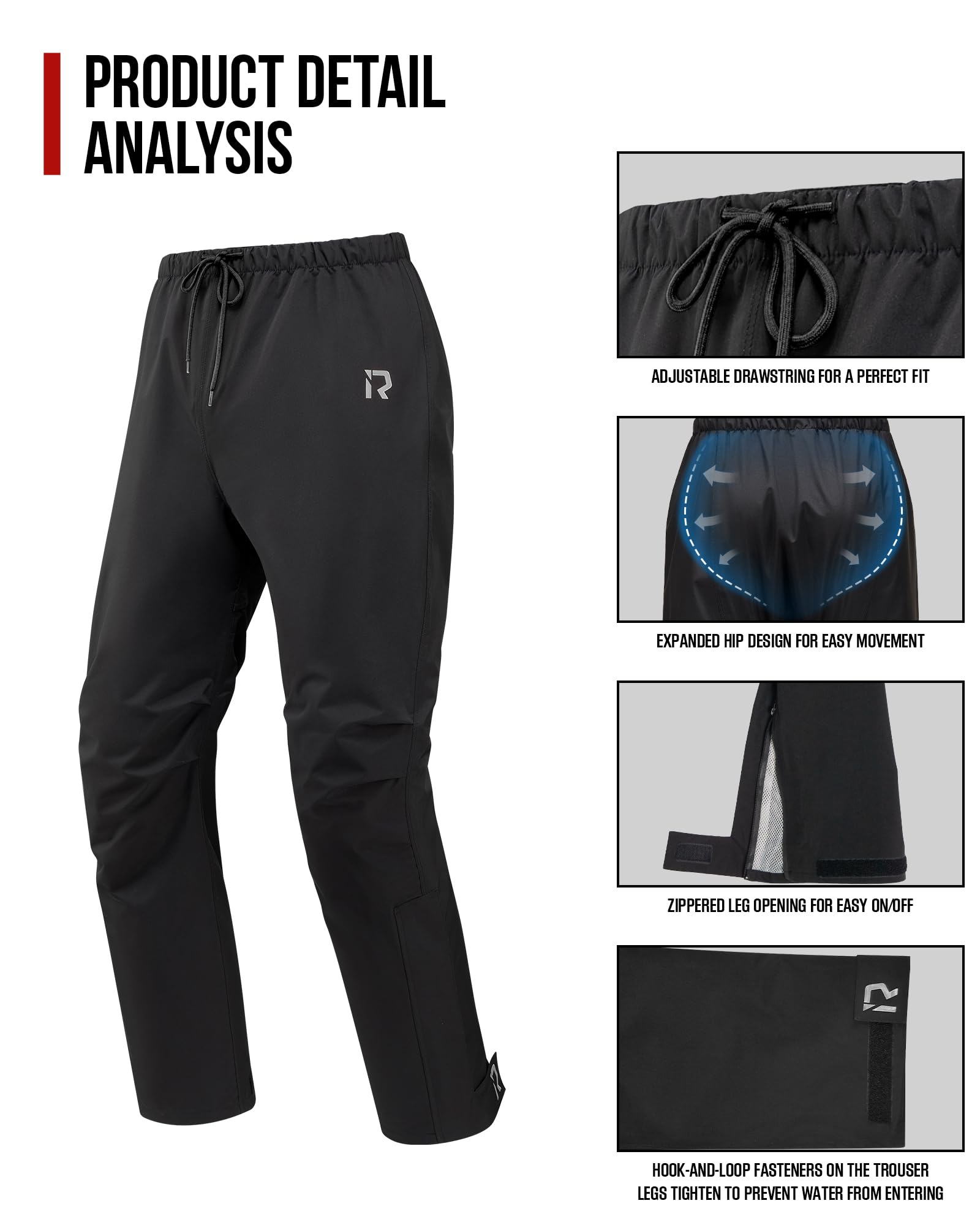 RideIron breathable mesh lining keeps you drier in motion.