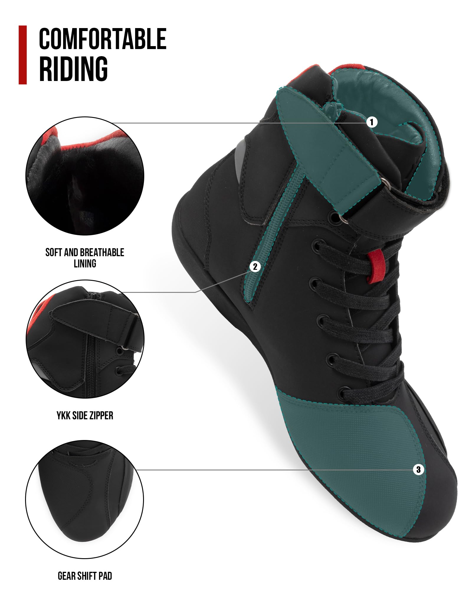 RideIron ankle-damping support cushions joints on rough roads