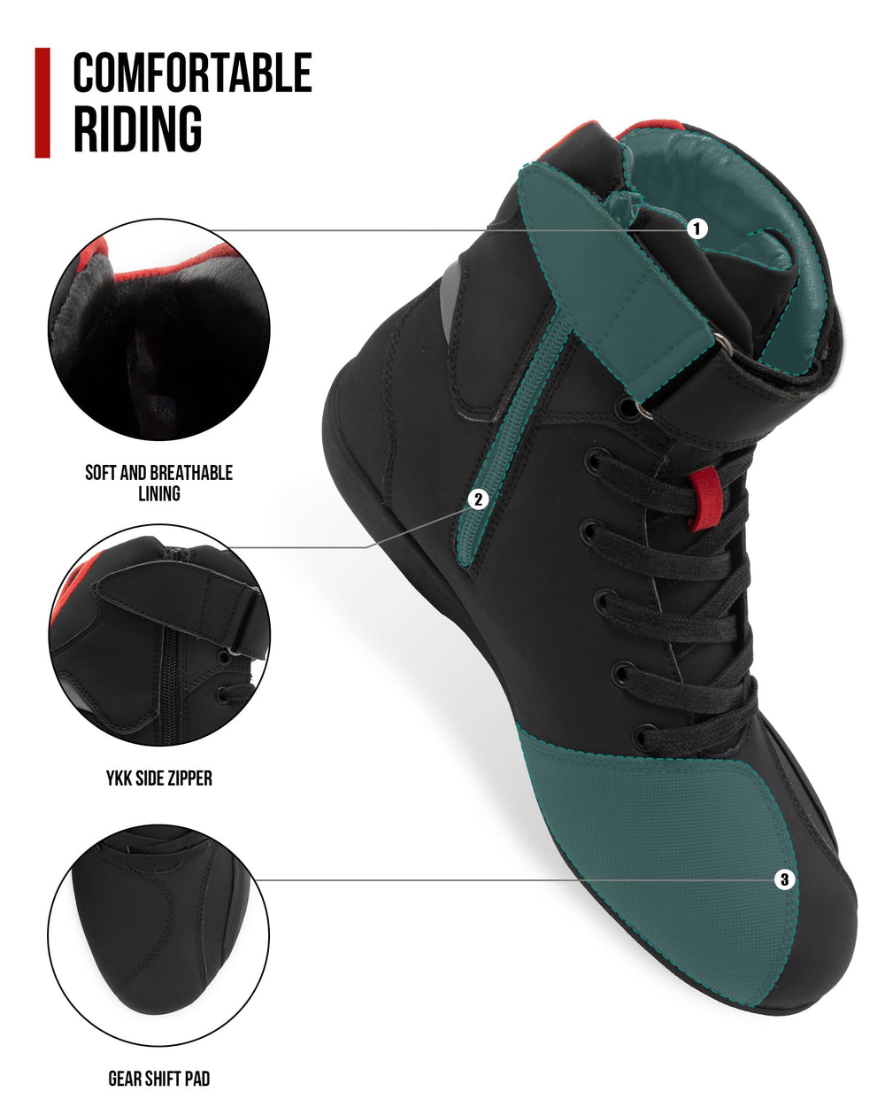 RideIron ankle-damping support cushions joints on rough roads