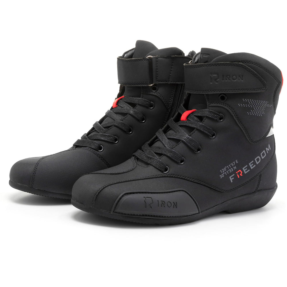 RideIron motorcycle shoes front view with protective construction for daily riding