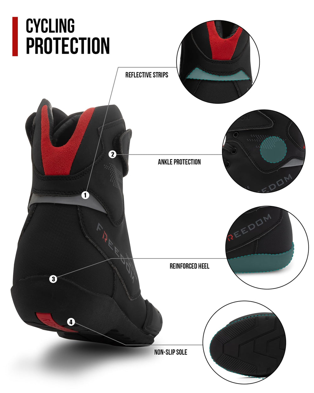 RideIron toe protection area guards against scuffs on city streets