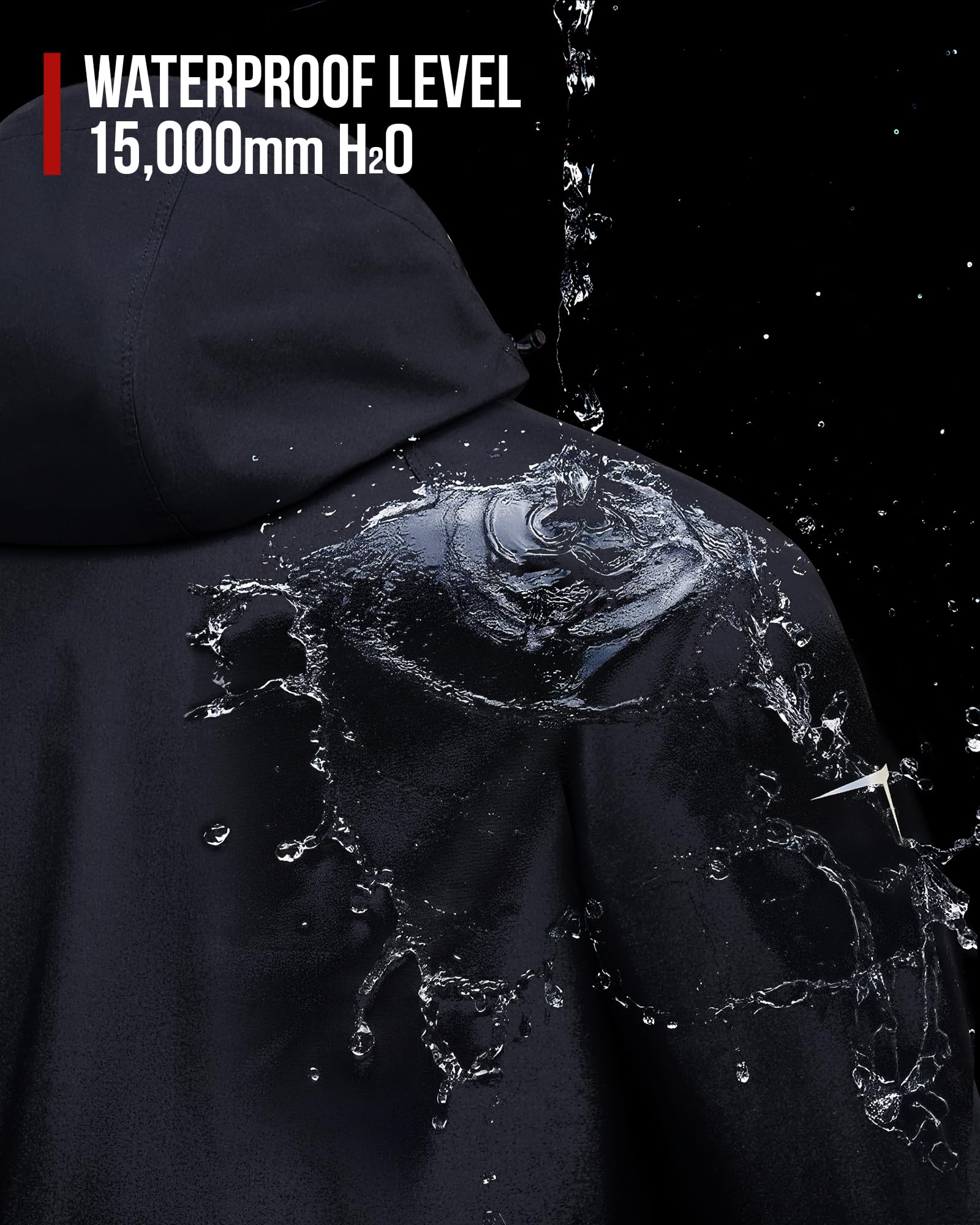 RIDEIRON jacket waterproof zipper detail for reliable rain protection