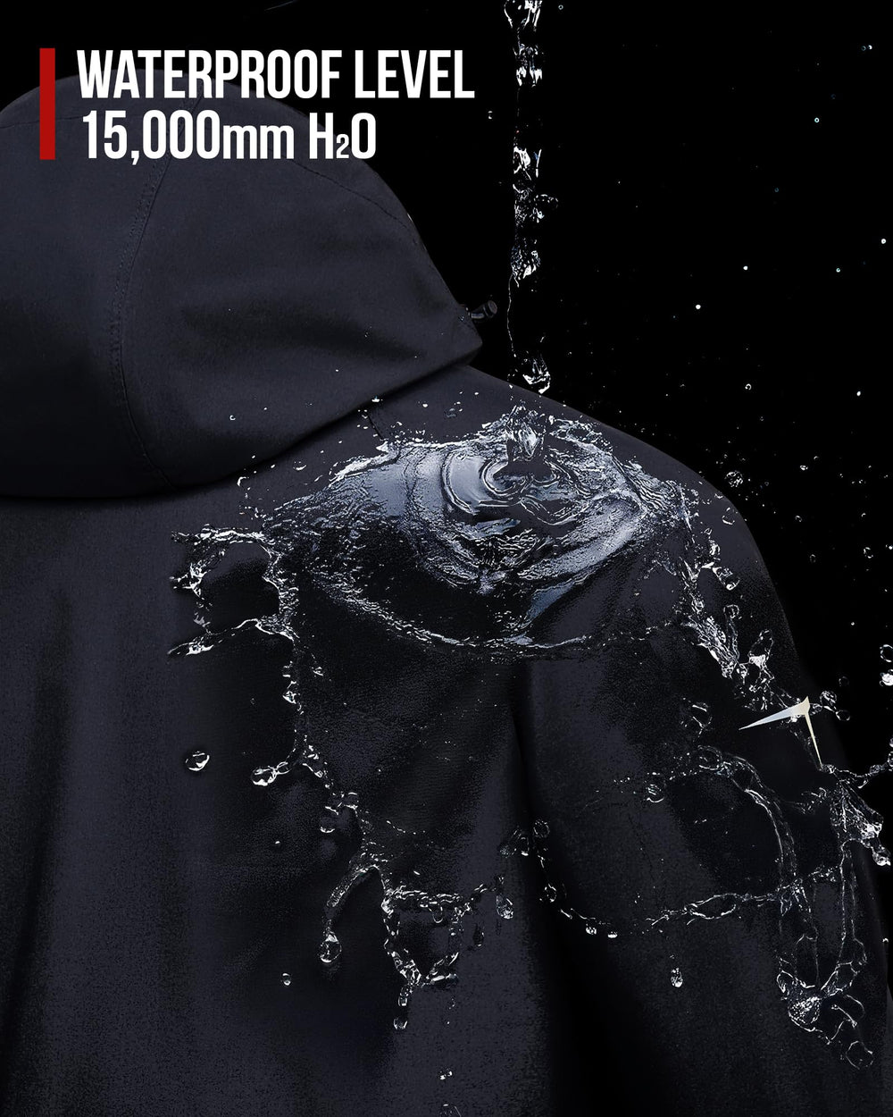 RIDEIRON jacket waterproof zipper detail for reliable rain protection