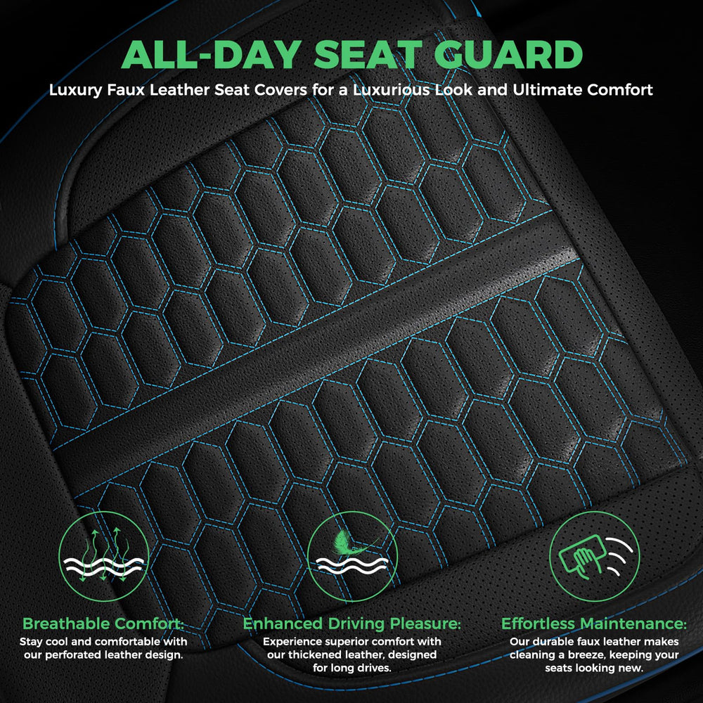 RIDEPOSH airbag-compatible seat cover with precise cutouts