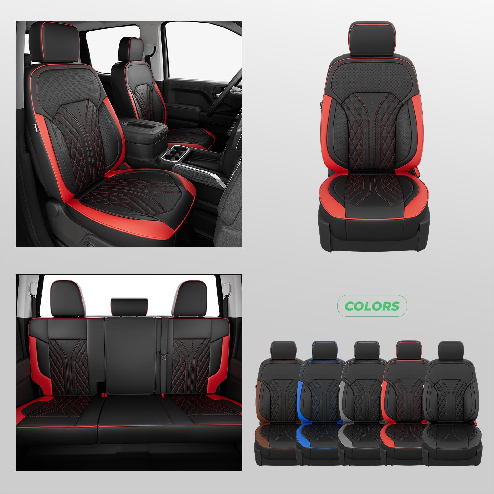 RIDEPOSH brand logo on protective seat covers for Chevy trucks