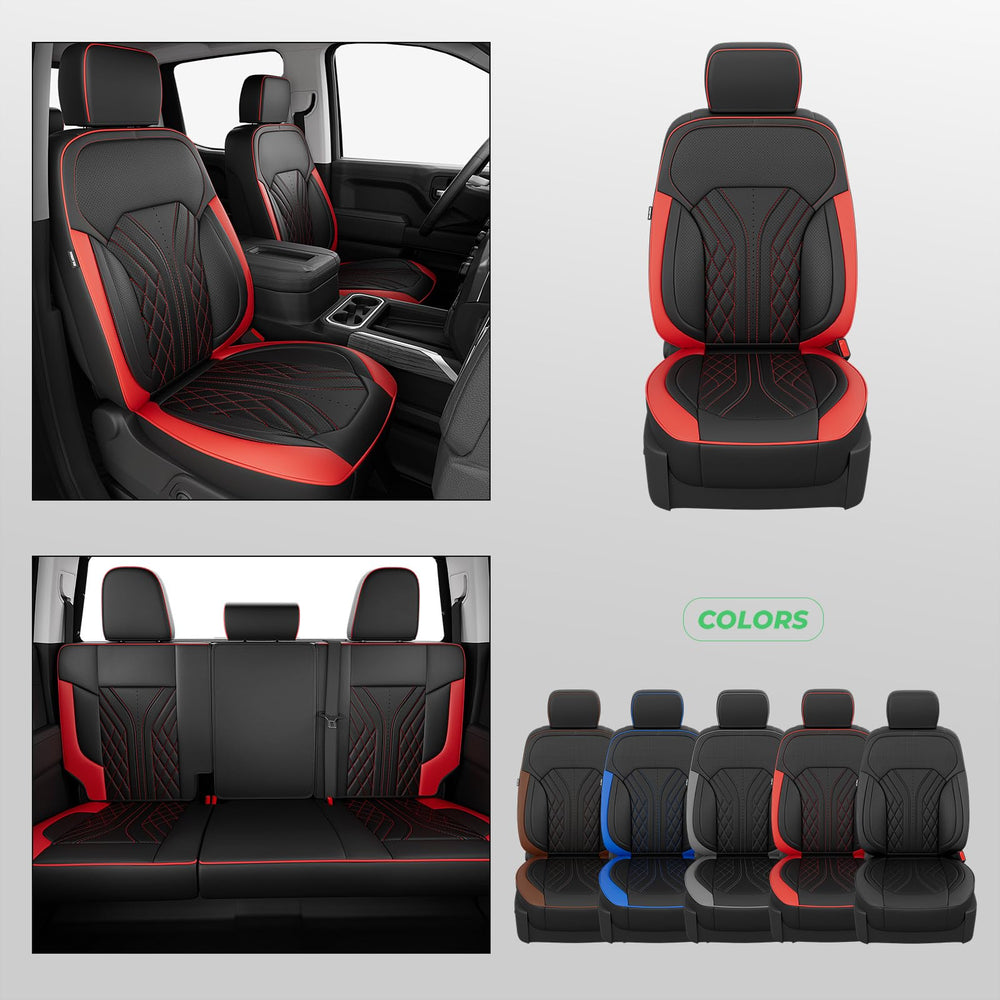 RIDEPOSH brand logo on protective seat covers for Chevy trucks