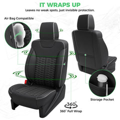 RIDEPOSH front seats for 2500HD/3500HD guard against stains during tough jobs.