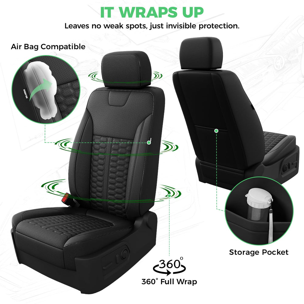 RIDEPOSH full-seat set for 2500HD/3500HD Crew Cab shields all-around