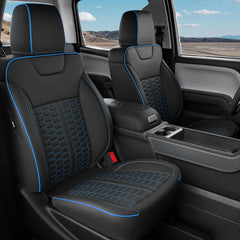 RIDEPOSH custom leather seat cover for Silverado/Sierra Crew Cab with glove-like fit