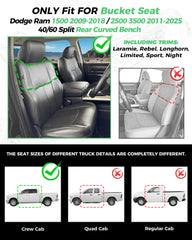 RIDEPOSH Dodge Ram 40/60 split curved bench seat cover upgrade interior