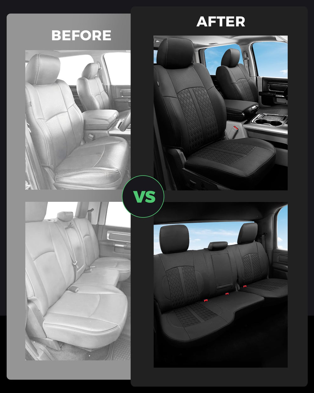 RIDEPOSH easy-clean seat covers simplify daily maintenance