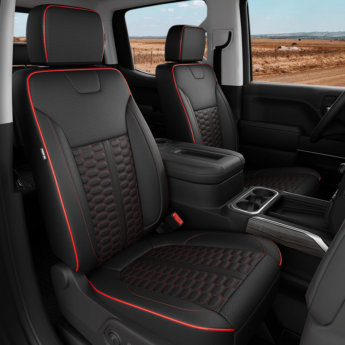 RIDEPOSH front seat cover for Silverado provides a snug, protective fit.